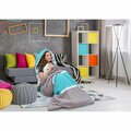 Bromas Dorne Sleeping Bag with Cat Ear Hood Two Tone Design - Grey, Aqua & White BR2838136